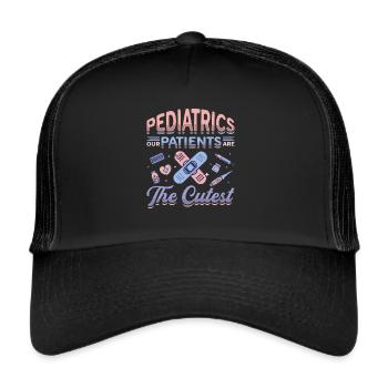 Pediatrics, our patients are the sweetest - Trucker Cap - black/black - Front