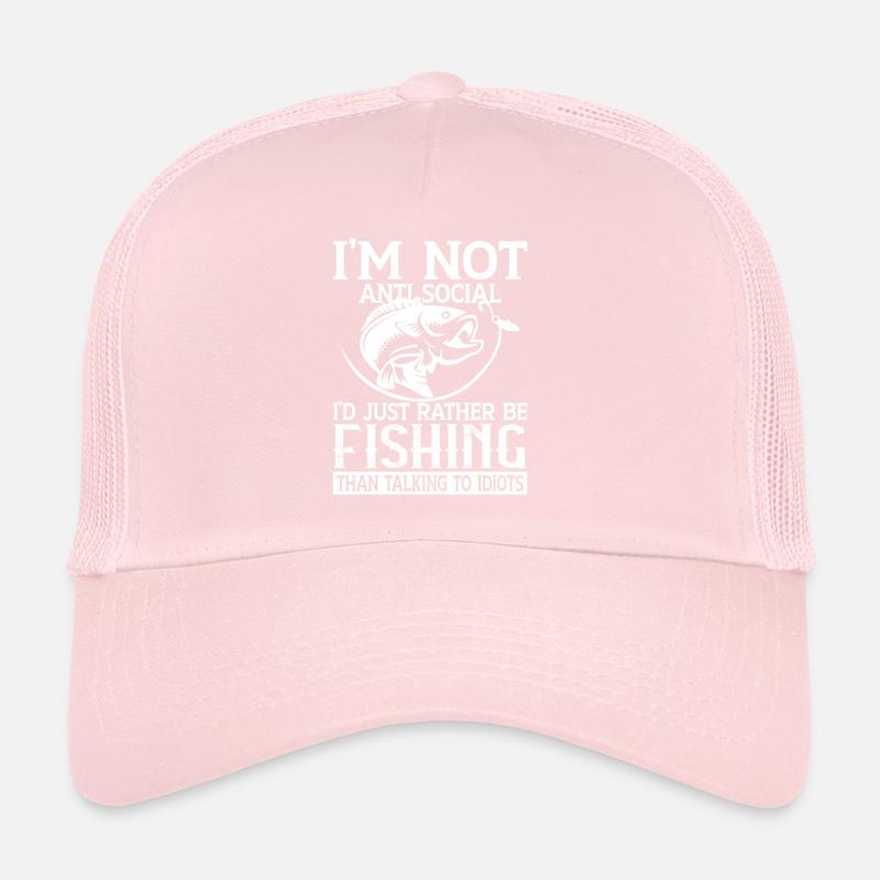 Je ne suis pas antisocial, je préfère simplement pêcher Casquette trucker 