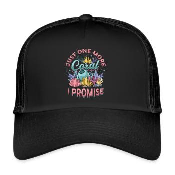 Un seul corail de plus, promis, réservoir de récif - Casquette trucker  - noir/noir - Devant