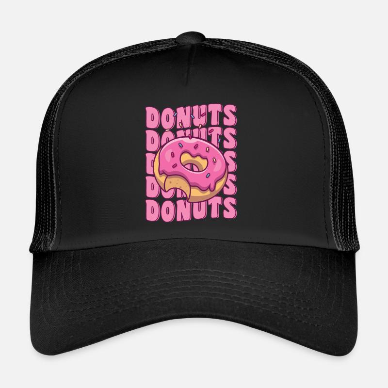 Groovy Pink Donut Squad streut Donut Lover Trucker Cap