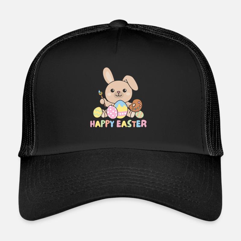 joyeuse Pâques lapin doux Pâques avec œufs de Pâques Casquette trucker 