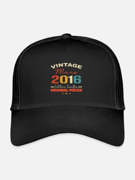 Mars 2016 anniversaire 2016 légendes Mars - Casquette trucker  - noir/noir - Devant