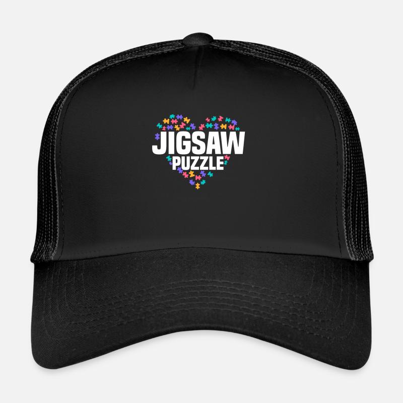 Conception de cœur de puzzle mignon pour Puzzler Casquette trucker 