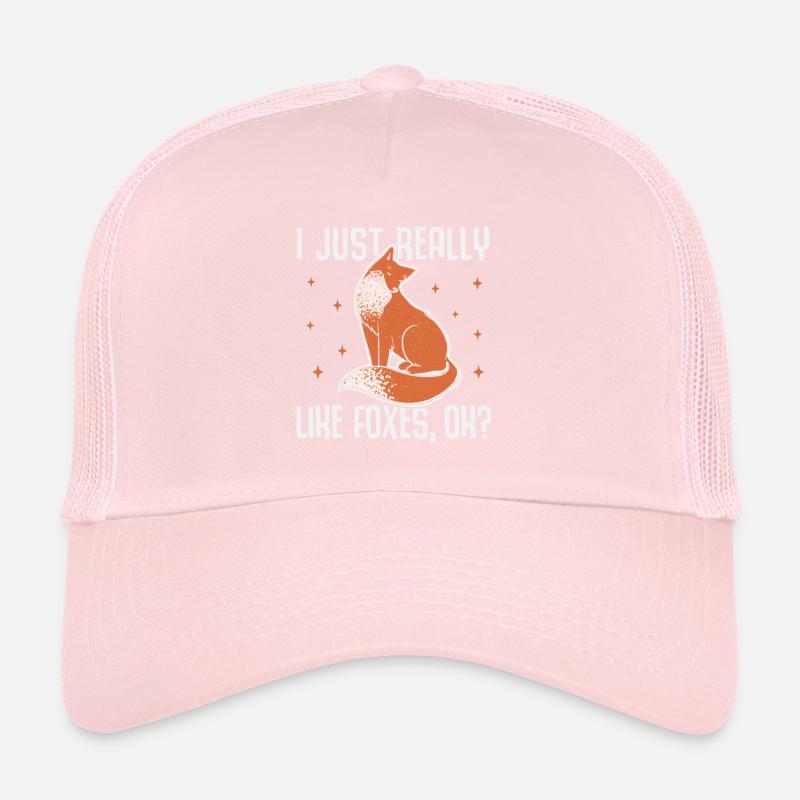 I Just Really Like Foxes, OK? Funny Fox Trucker Cap