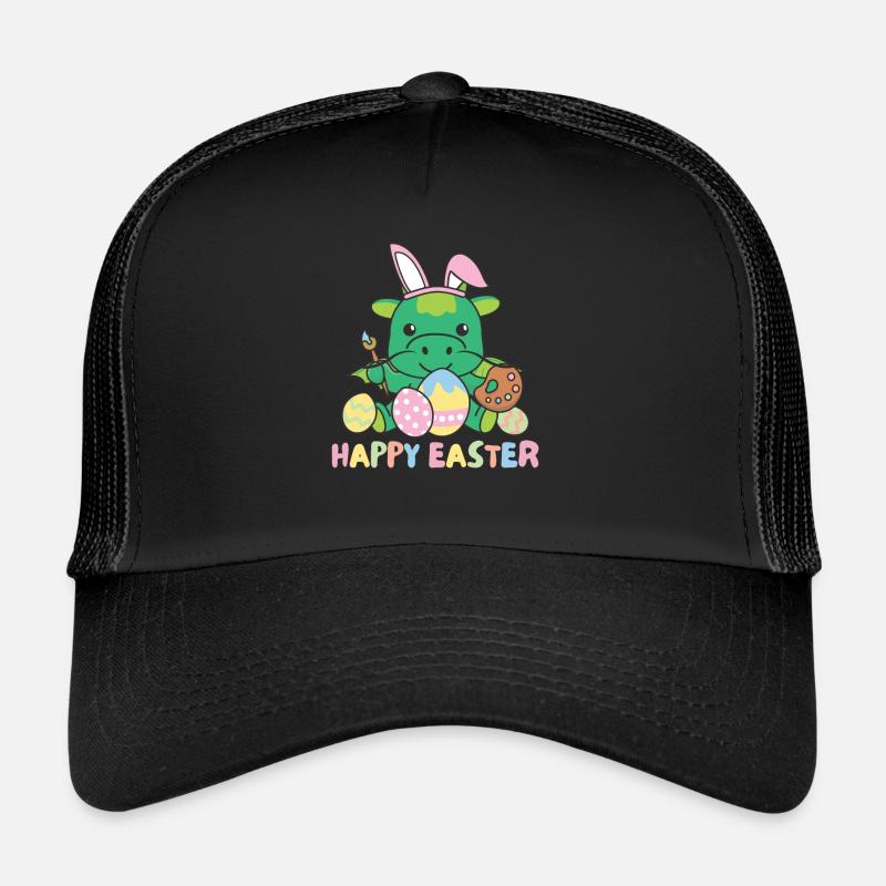 joyeuse Pâques doux dragon Pâques avec œufs de Pâques Casquette trucker 