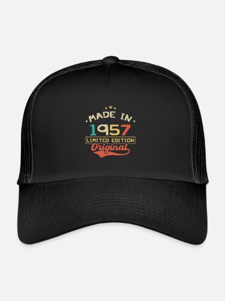 Made in 1957 | Limited Edition 1957 | Original - Casquette trucker  - noir/noir - Devant