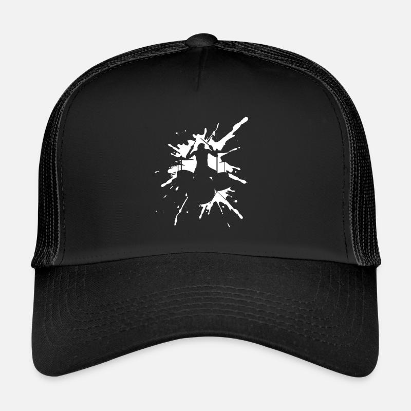 Schlagzeug Spieler Drummer - Trucker Cap - Schwarz/Schwarz