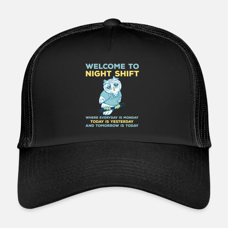 Lustiger Nachtschicht Spruch Trucker Cap