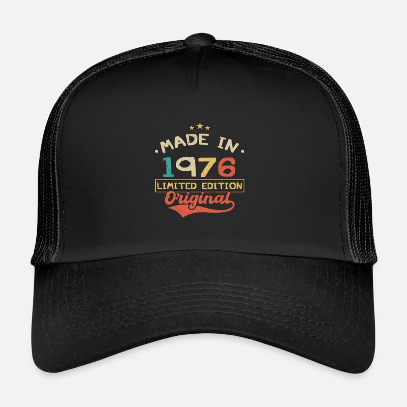 Baujahr 1976 | Limited Edition 1976 | Original - Trucker Cap - Schwarz/Schwarz