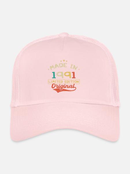 Made in 1991 | Limited Edition 1991 | Original - Casquette trucker  - rose pâle - Devant