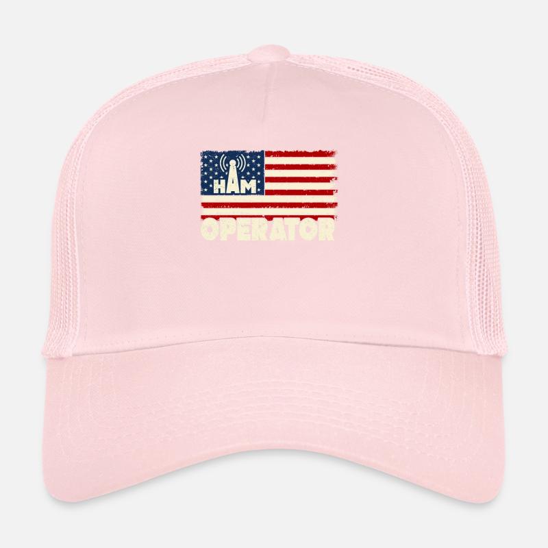 Ham Operator US Flag Trucker Cap