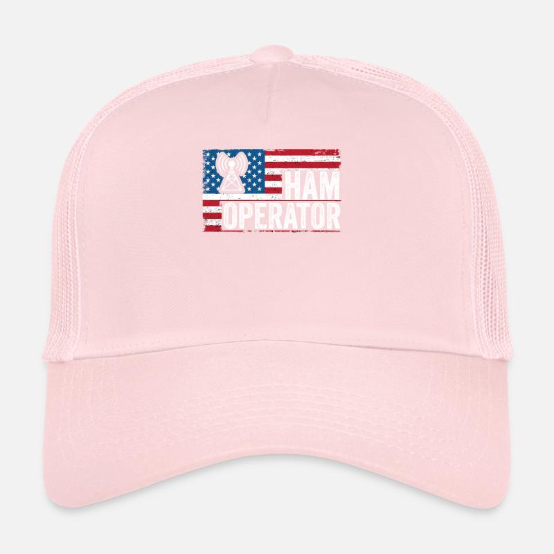 Ham Operator US Flag Trucker Cap