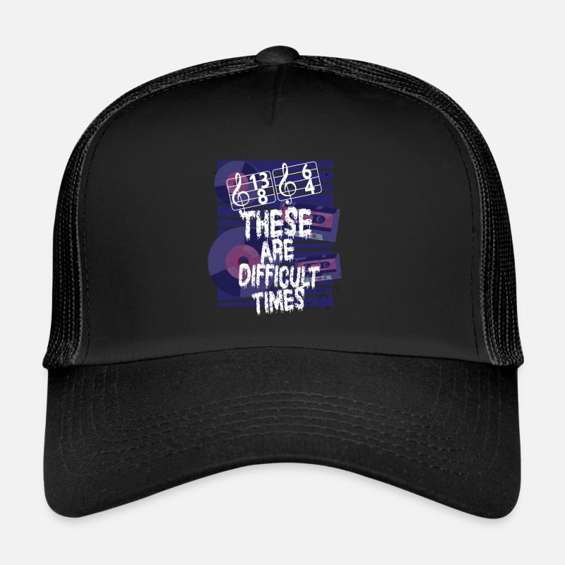 Ce sont des temps difficiles jeu de mots amusant Casquette trucker 