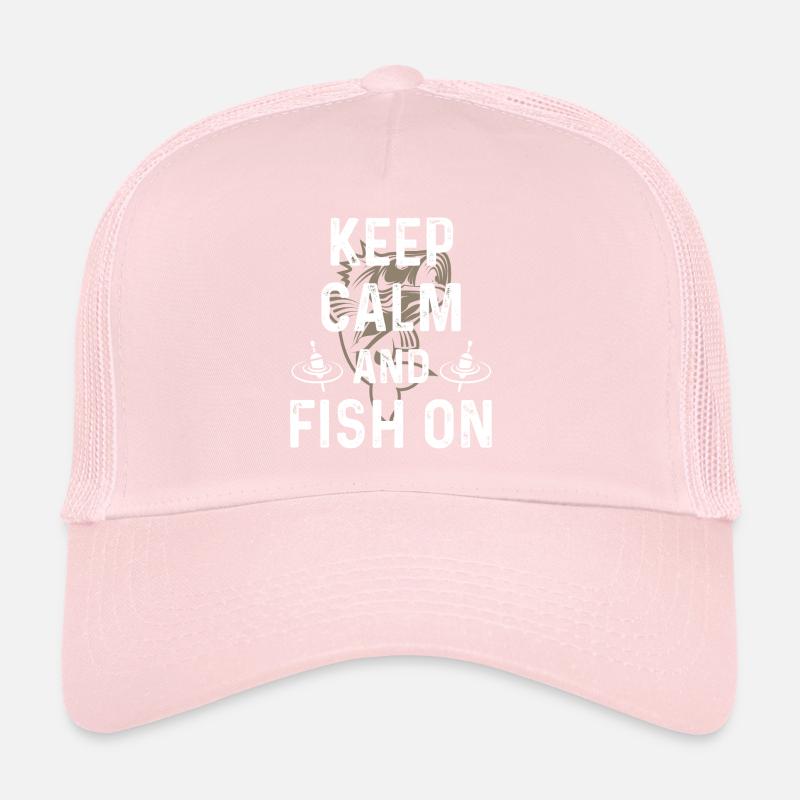 Restez calme et continuez à pêcher Casquette trucker 
