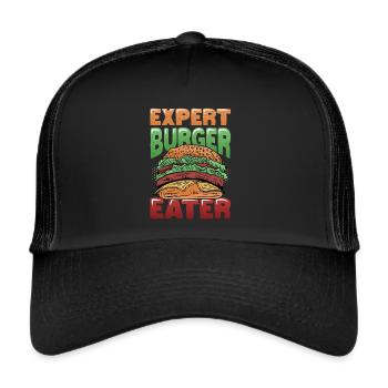 Expert Burger Eater Cheeseburger - Trucker Cap - black/black - Front