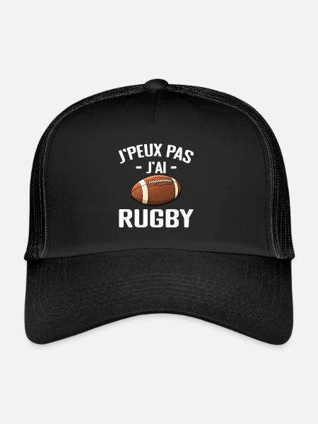 J'peux Pas J'ai Rugby - Casquette trucker  - noir/noir - Devant