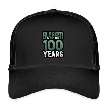 Religious by God for 100 years - Trucker Cap - black/black - Front