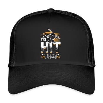 Id Hit That Pool Billiards - Trucker Cap - Schwarz/Schwarz - Vorne
