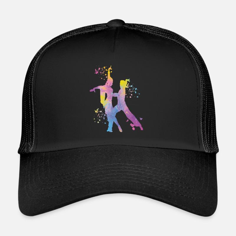 Danseur d’aquarelle de couple de danse latine Casquette trucker 