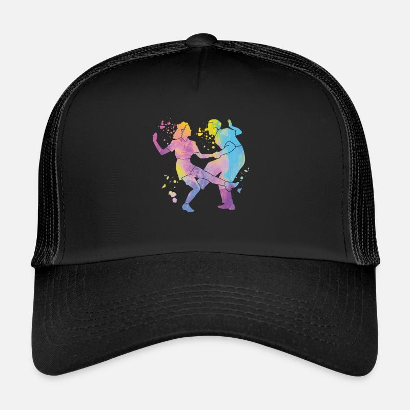 Tanzen Swing 60s Boogie Woogie - Trucker Cap - Schwarz/Schwarz