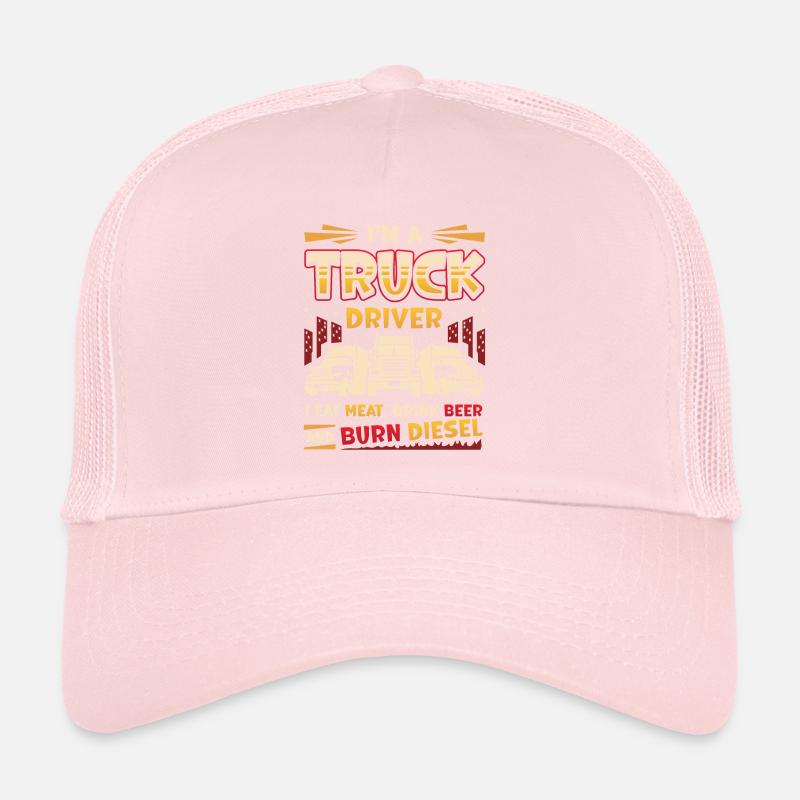 Truck driver eats meat and drinks beer Trucker Cap