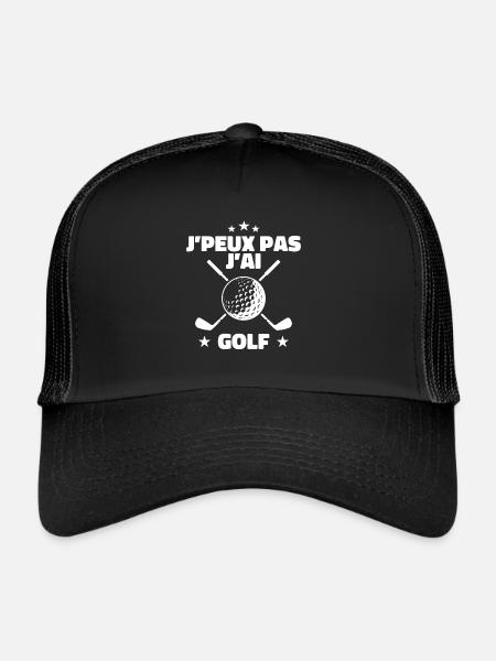 J'peux Pas J'ai Golf - Casquette trucker  - noir/noir - Devant