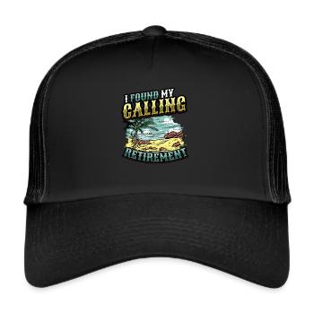 J’ai trouvé ma vocation, la retraite - Casquette trucker  - noir/noir - Devant