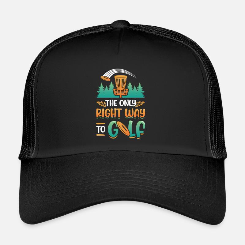 The only right way to golf, Frisbee Disc Trucker Cap