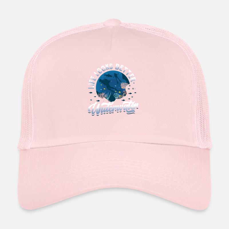 Das Leben Sieht Unter Wasser Besser Aus, Tauchen Trucker Cap