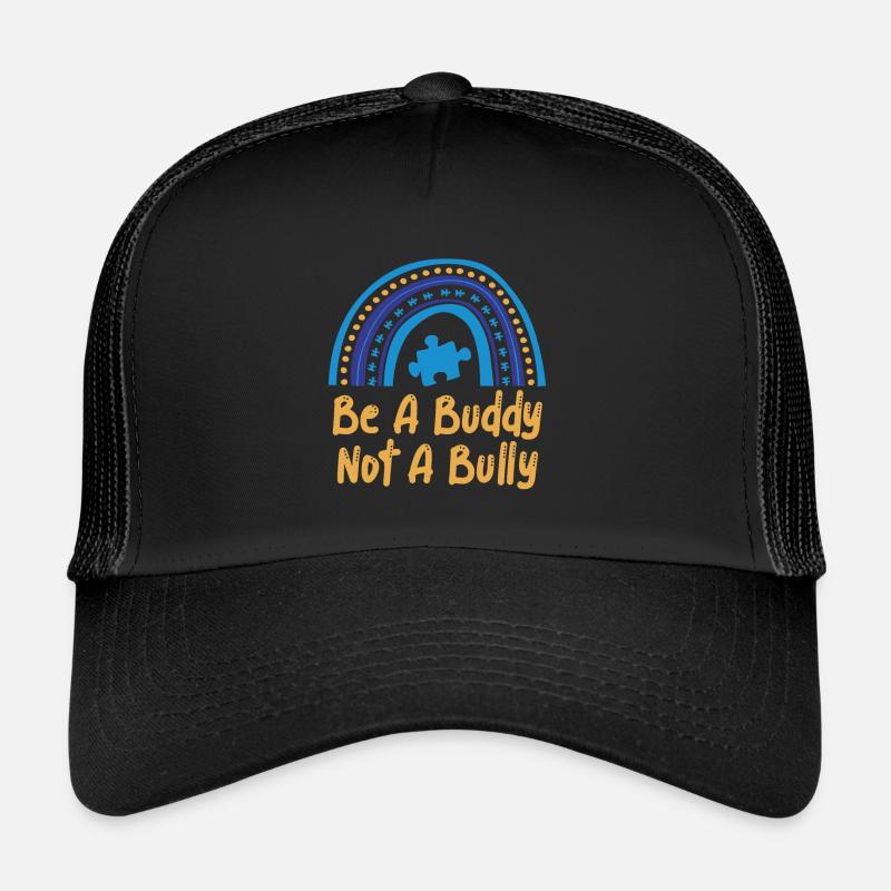 Sei ein Kumpel, kein Mobber Anti-Mobbing - Trucker Cap - Schwarz/Schwarz