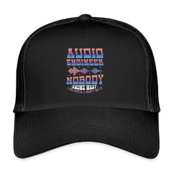Ingénieur du son - Casquette trucker  - noir/noir - Devant