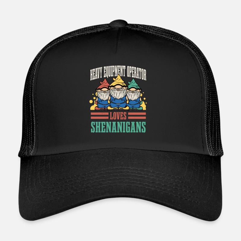 Schwermaschinenführer St. Patricks Day - Trucker Cap - Schwarz/Schwarz