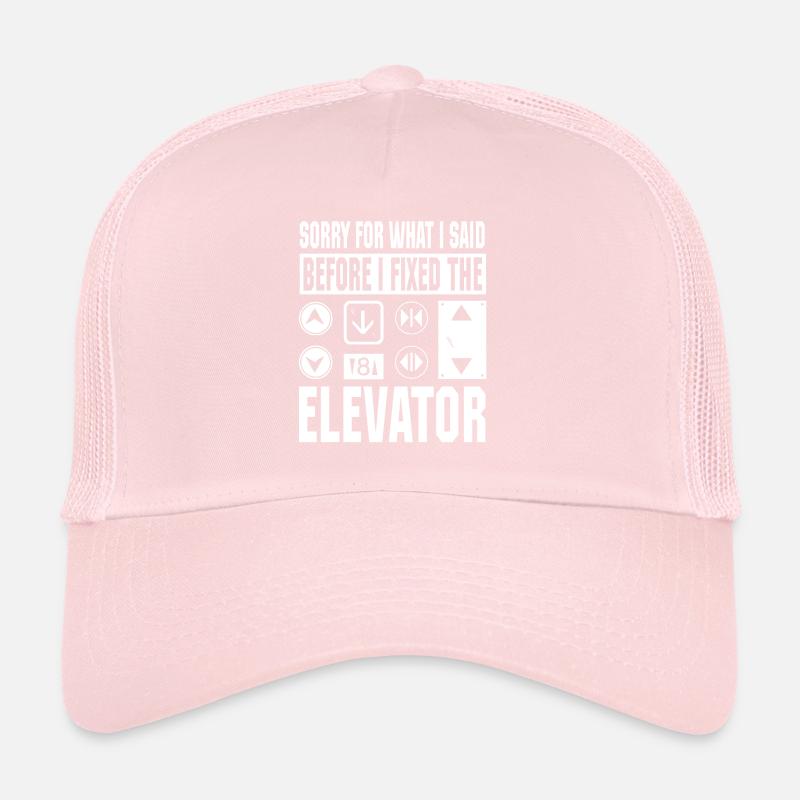 Elevator Mechanic Humor Trucker Cap