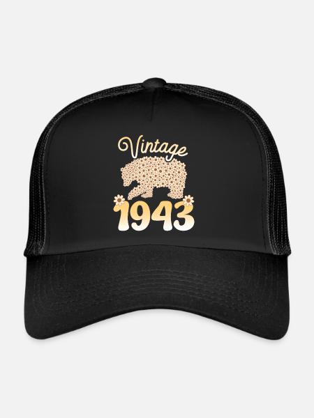Birthday Party 1943 Woman 80 Years Birthday - Trucker Cap - black/black - Front