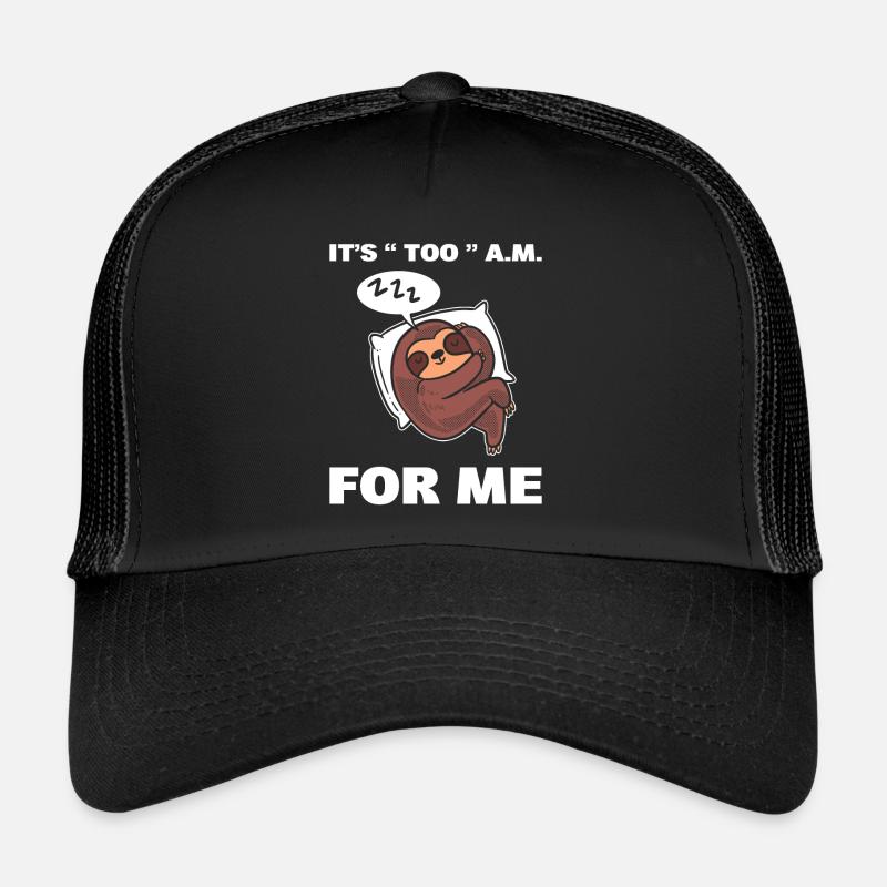 Sleeping sloth sleepyhead Trucker Cap