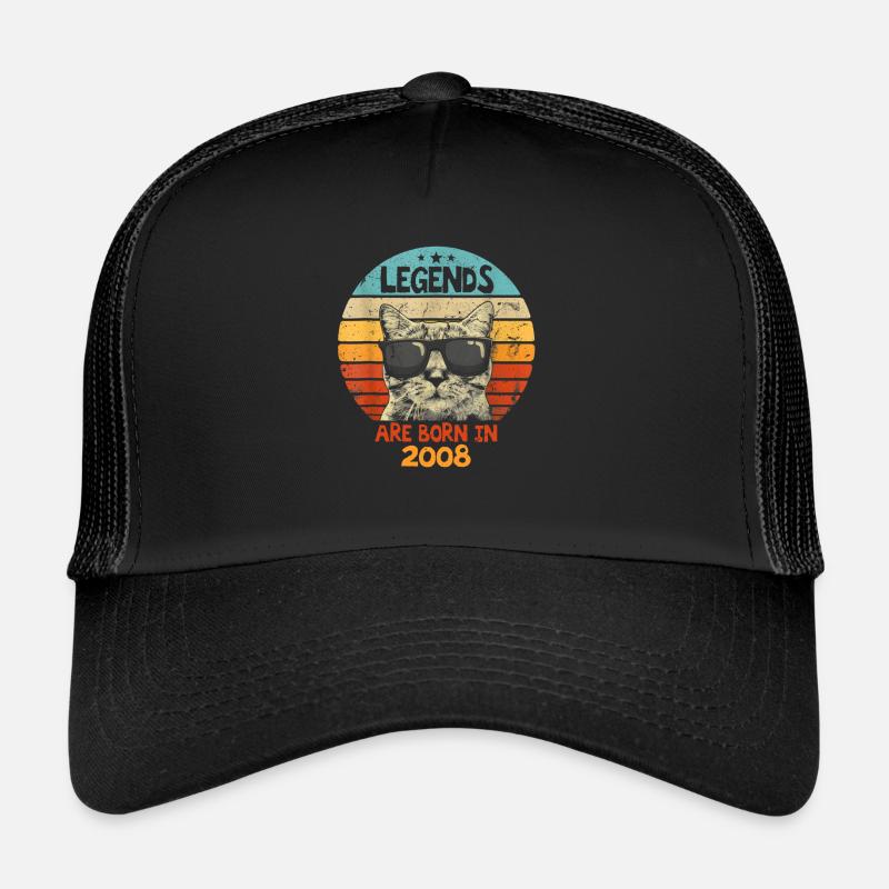 Les légendes sont nées en 2008 Anniversaire Cadeau Casquette trucker 