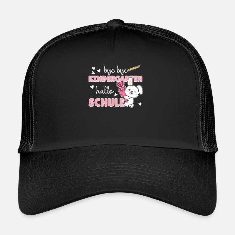 Bye bye Kindergarten Hello School Bunny Casquette trucker 