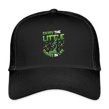 Profitez des petites choses de la vie - Casquette trucker  - noir/noir - Devant