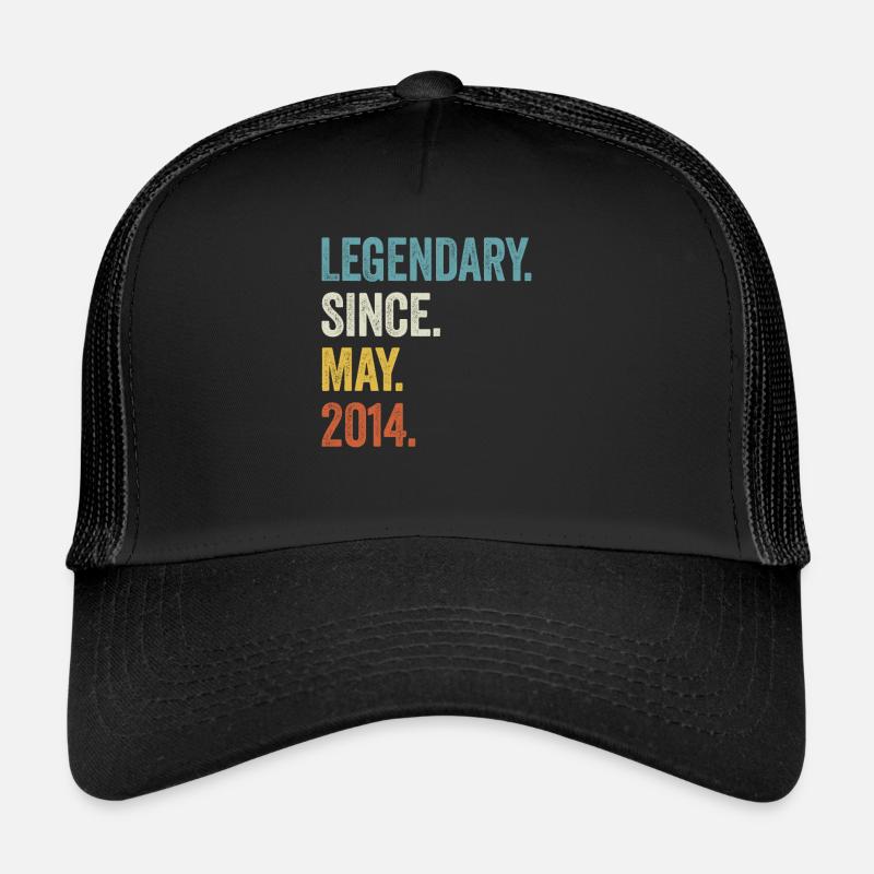9. Geburtstag 9 Jahre Legendary Since May 2014 - Trucker Cap - Schwarz/Schwarz
