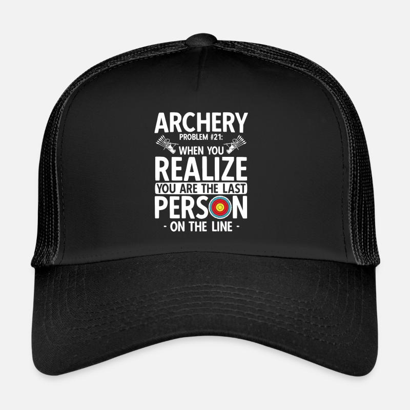 Bogenschießen Archery - Trucker Cap - Schwarz/Schwarz