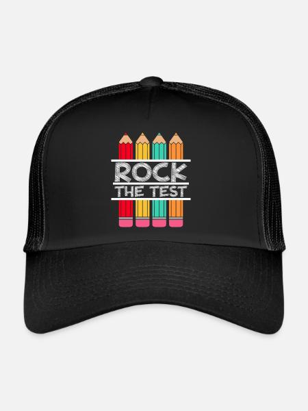 Rock The Test Examen Enseignant Étudiant - Casquette trucker  - noir/noir - Devant