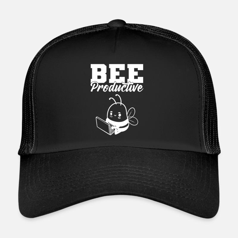 Abeille Productive Employée de bureau Casquette trucker 
