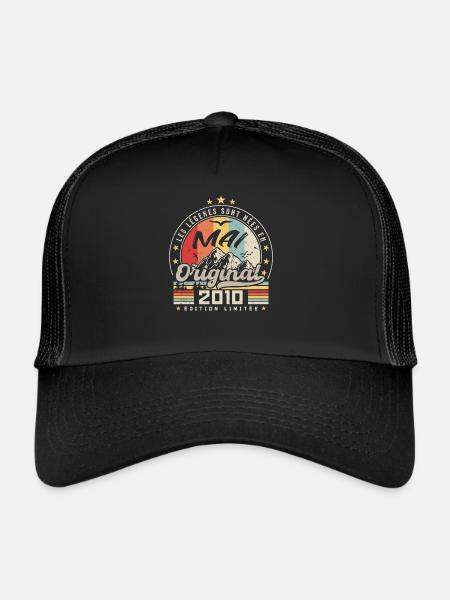 Légendes Mai 2010 Cadeau D'anniversaire Mai 2010 - Casquette trucker  - noir/noir - Devant