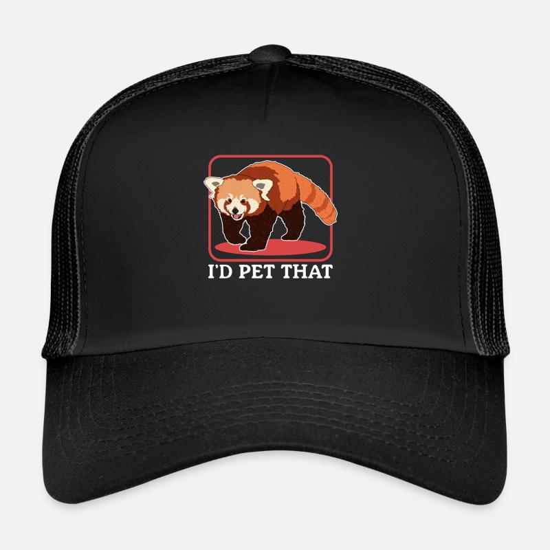 Roter Panda Red Panda Rote Pandas Geschenk - Trucker Cap - Schwarz/Schwarz