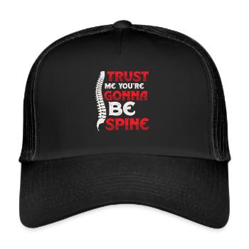 Vertrauen Sie Mir, ich bin Chiropraktiker - Trucker Cap - Schwarz/Schwarz - Vorne