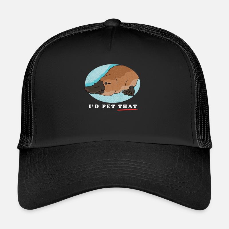 Schnabeltiere Platypus Schnabeltier Geschenk - Trucker Cap - Schwarz/Schwarz