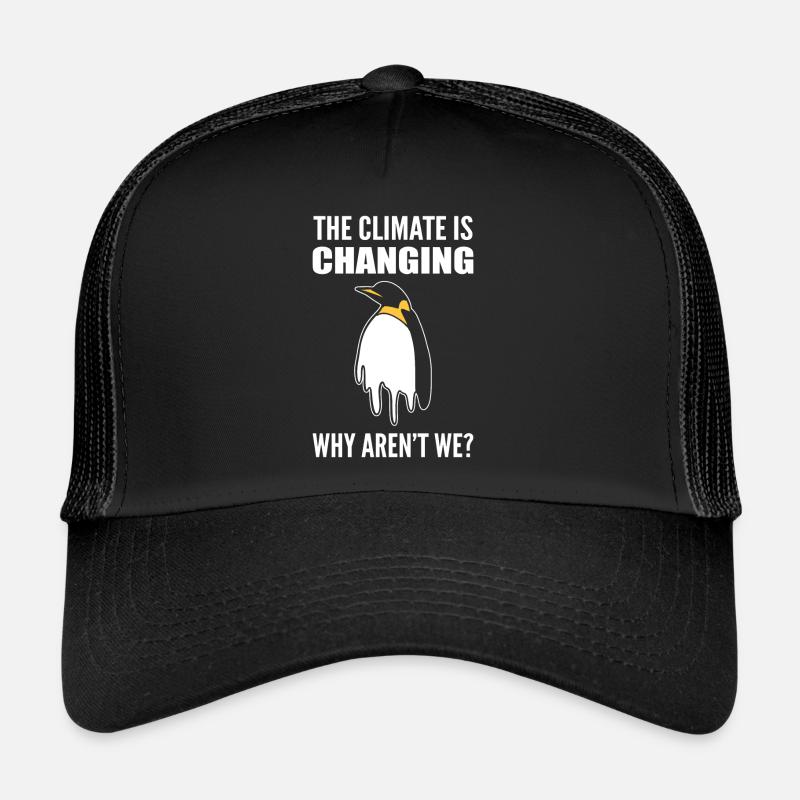 Penguin and climate change environmentalists Trucker Cap