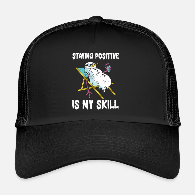 Rester positif est ma compétence Casquette trucker 