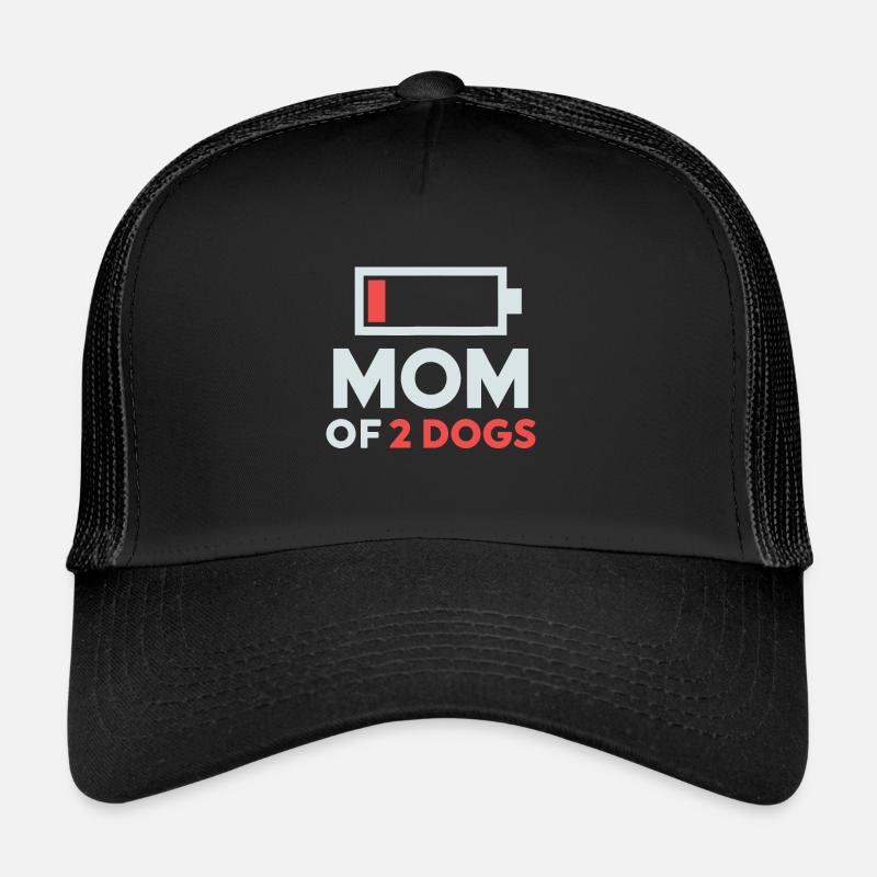 Mutter von 2 Hunden Humor Low Battery Trucker Cap