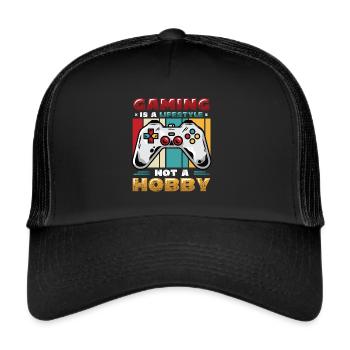 Le jeu est un style de vie, pas un passe-temps - Casquette trucker  - noir/noir - Devant